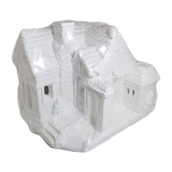California Creations Cobblestone Cottage 97003 Ready 2 Paint Holiday Village NOS - Picture 1 of 9